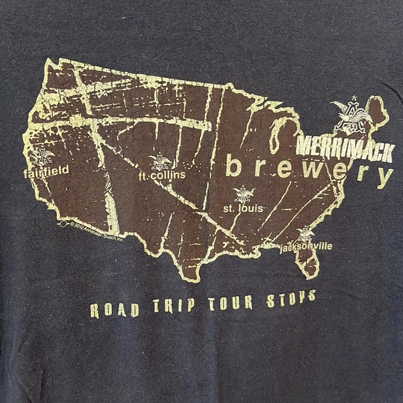 Merrimack Brewery dark blue beer shirt medium - Picture 2 of 5